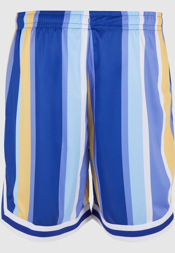 KM241-043-1 Karl Kani Small Signature Striped Mesh Shorts-4