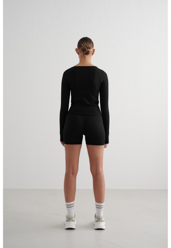 Ribbed Seamless Zip Jacket-4