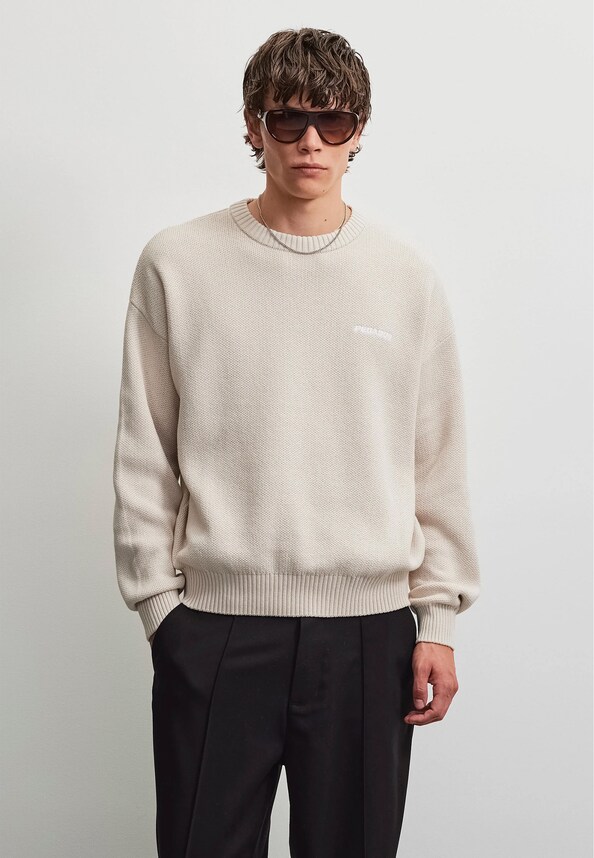 Logo Oversized Knit Sweater-0