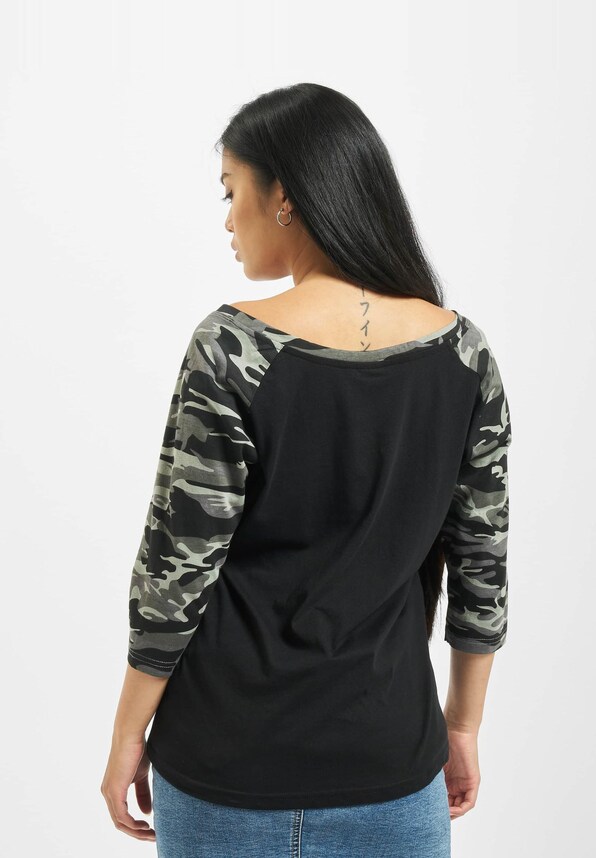 Ladies 3/4 Contrast Raglan-1