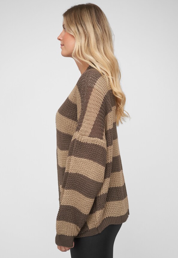 Knit Cardigan with stripes-2