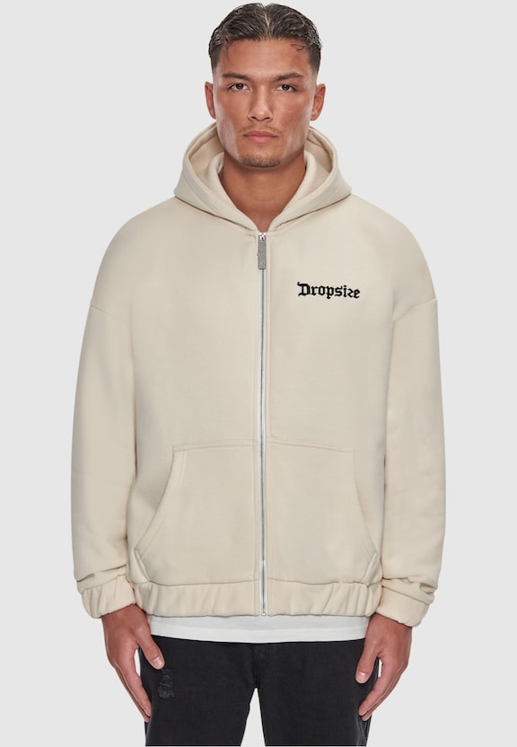 Super Heavy Oversize Blank Zip Hoodie-0