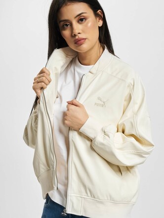 Puma T7 Oversized Faux Leather Bomber Jacket