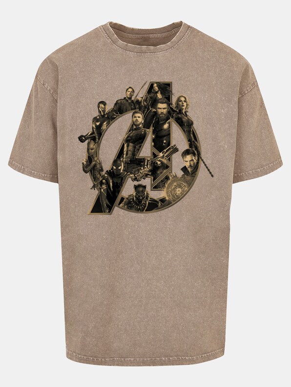 Avengers Infinity War - Logo Acid Washed Oversized-2