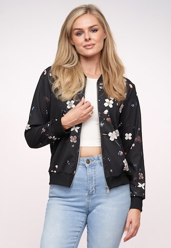 Blouson Bomber-Jacket with flower print