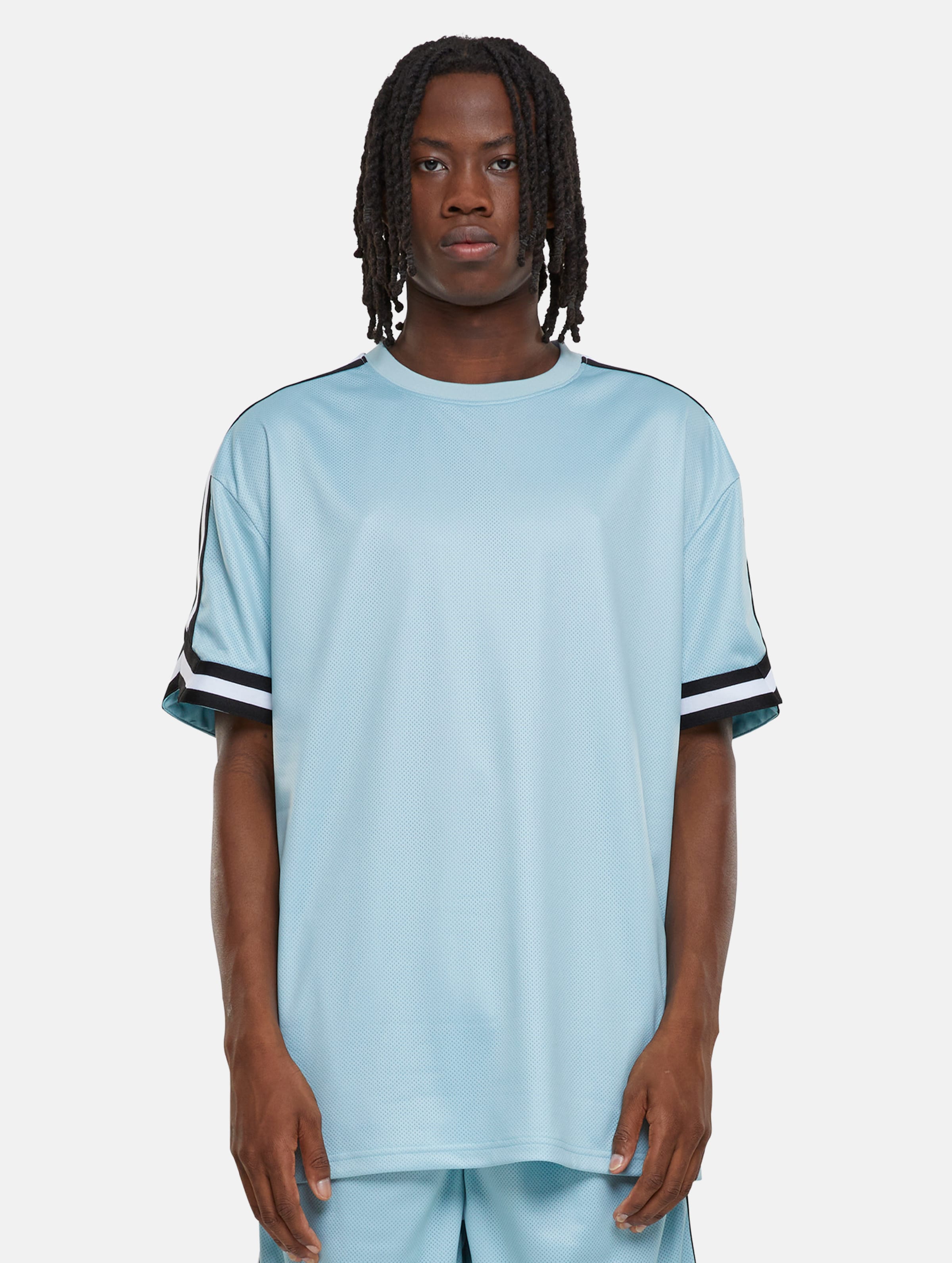 Urban Classics Oversized Stripes Mesh T-Shirts Männer,Unisex op kleur blauw, Maat XL