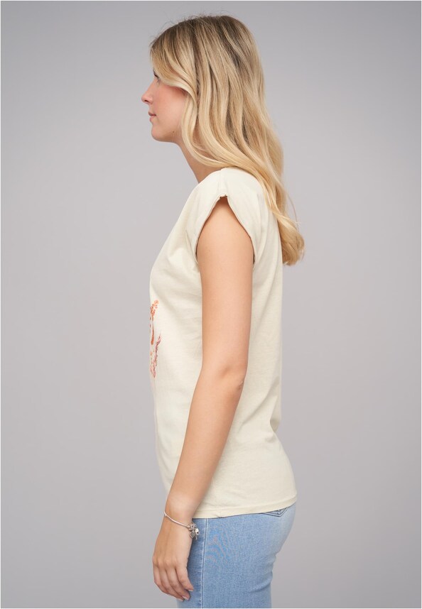 Ladies Wildflower Sand Tee-2