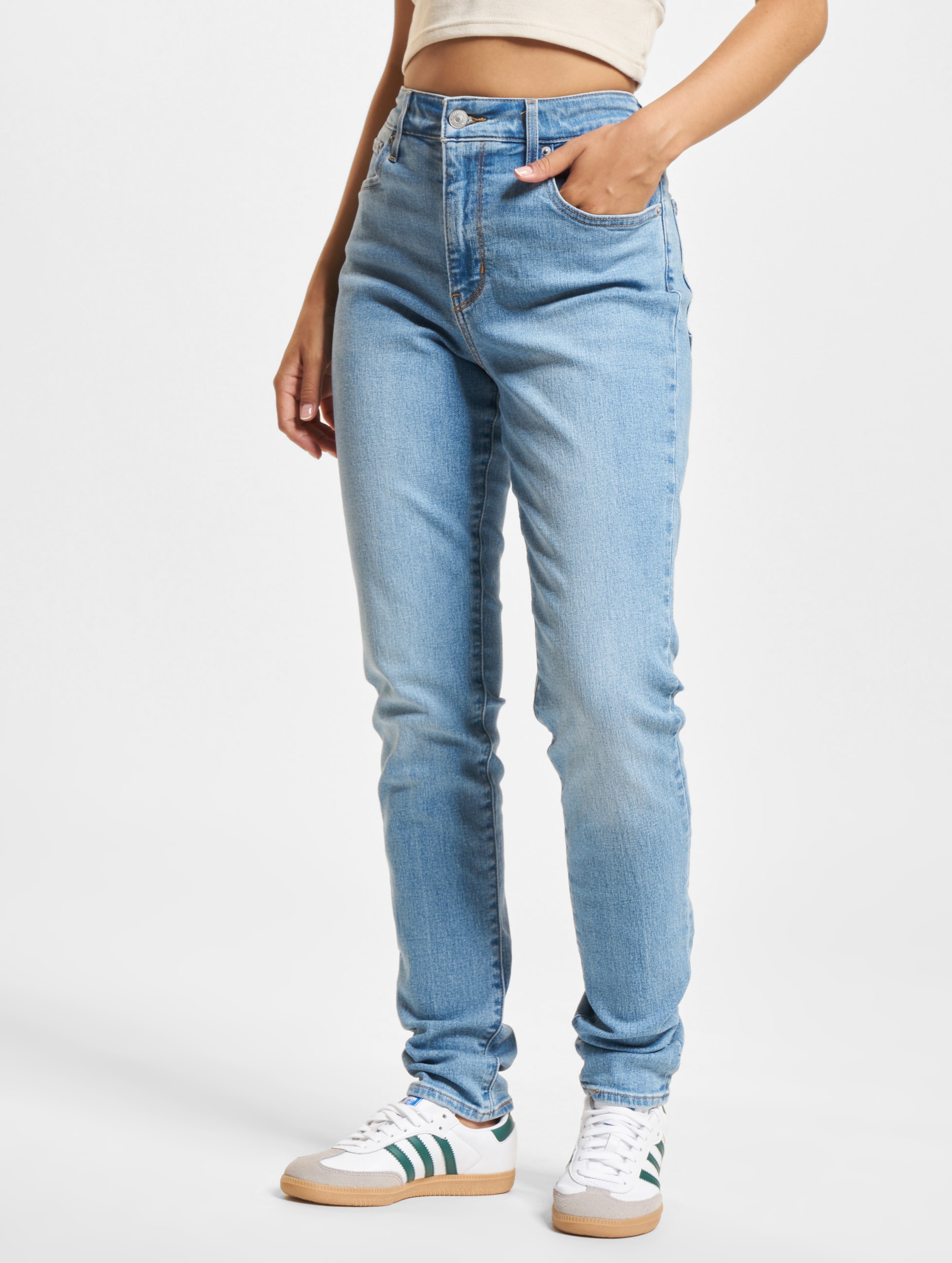 Levi's 721 High Rise Skinny Fit Jeans op kleur blauw, Maat 25/32