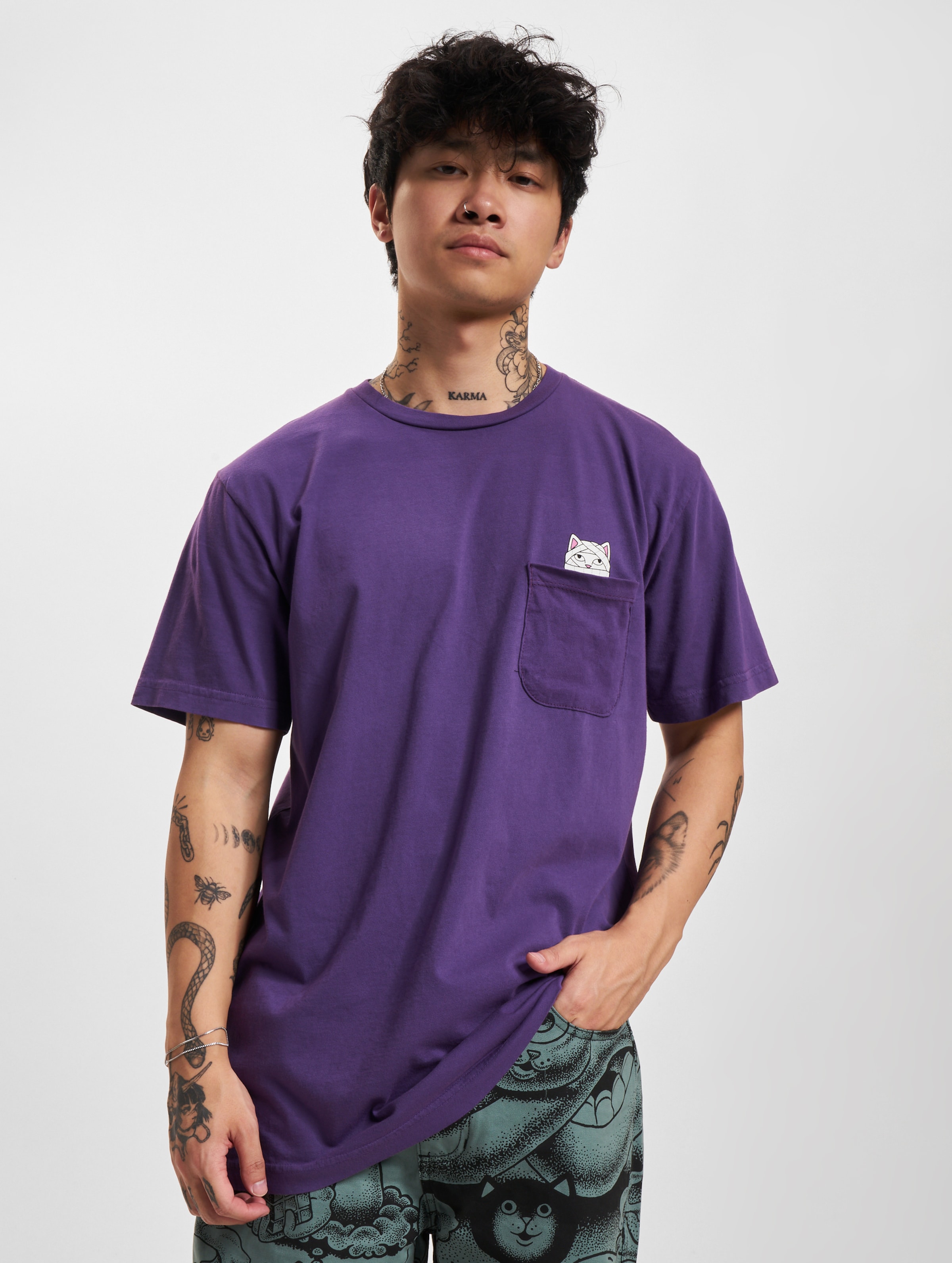 Rip N Dip 1019 T-Shirt Mannen op kleur violet, Maat L