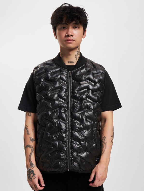 JM233-013-1 SJ Script Logo Heat Seal Puffer Vest-2