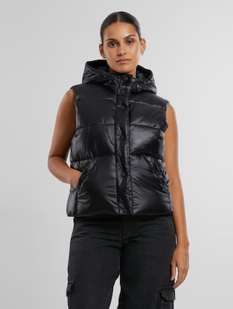 Ladies Recycled Shiny Puffer with Hood