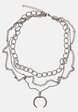 Open Ring Layering Necklace-0