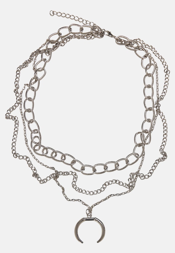 Open Ring Layering Necklace-0