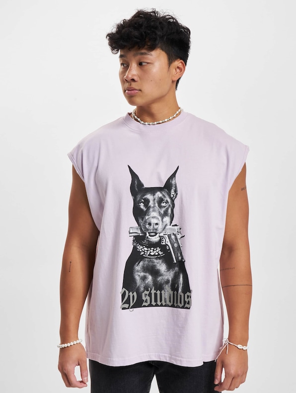 2Y Studios Doberman Oversize Tank Tops-2