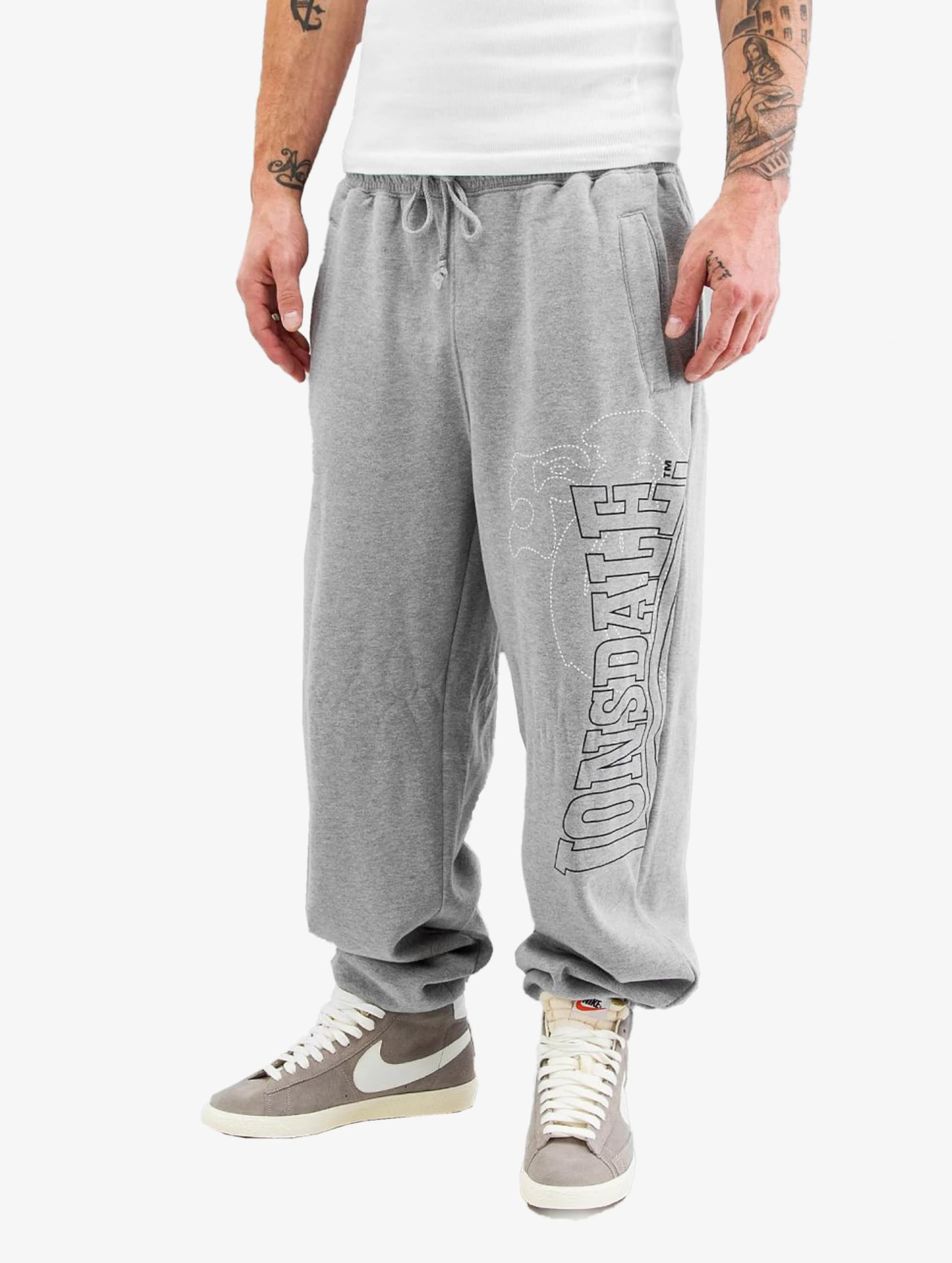 Lonsdale London Dartford Sweat Pant Männer,Unisex op kleur grijs, Maat L