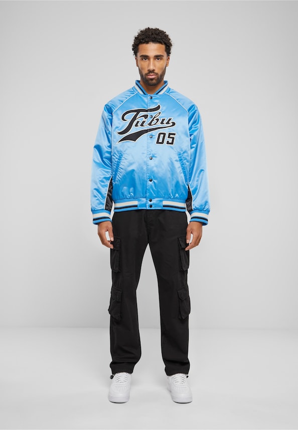 FM241-012-1 Fubu Varsity Satin Raglan Bomber Jacket-4