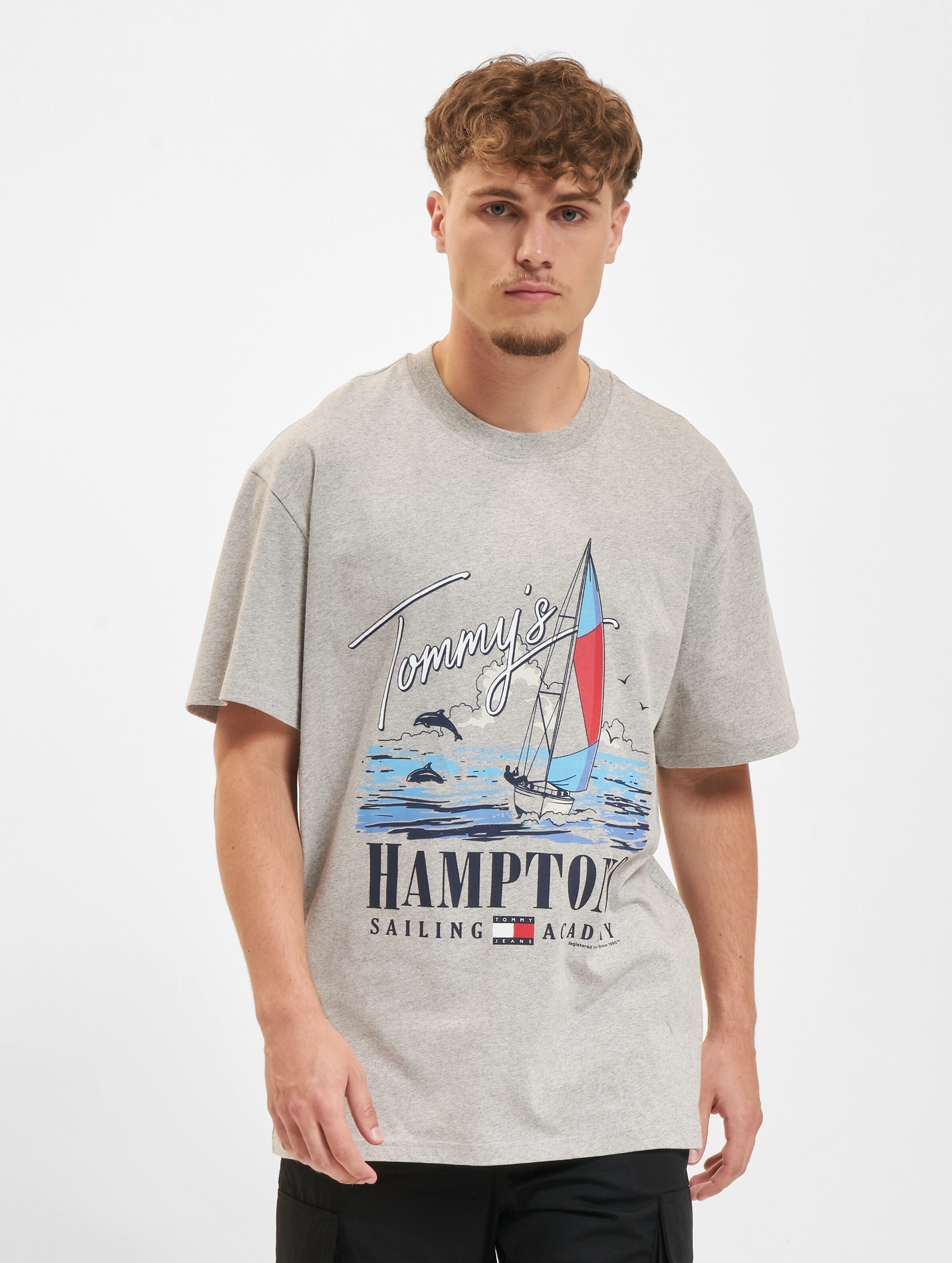 Tommy Jeans Rlxd Sailing Vintage T-Shirt Männer,Unisex op kleur grijs, Maat XL