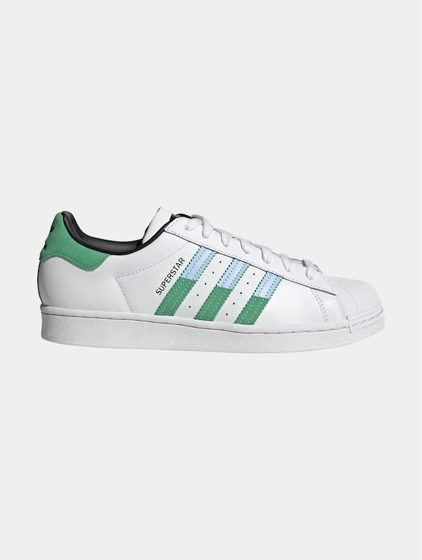 Adidas Originals Superstar Sneakers Ftwr White/Semi Screaming Green/Blue-0