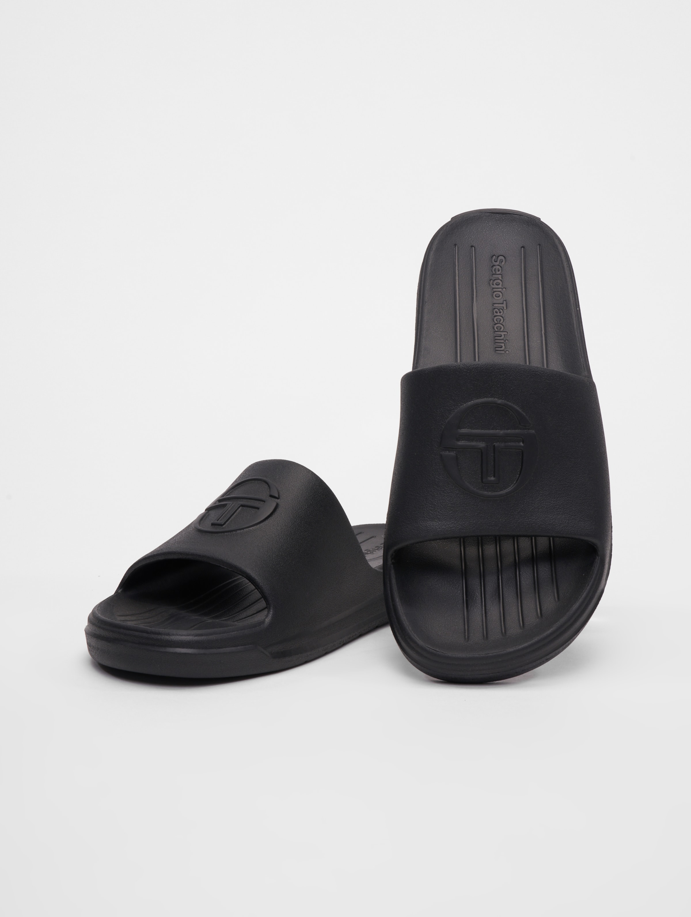 Sergio Tacchini Cup Slide Sandalen Mannen op kleur zwart, Maat 44