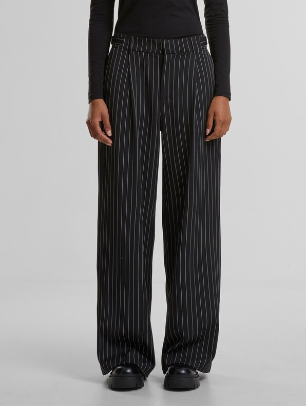 Ladies Pinstripe Wide Leg -4