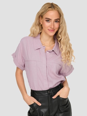 ONLCARO S/S LINEN BL BOXY 