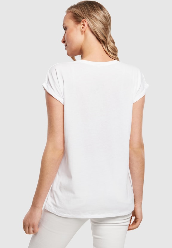 Ladies Flamingo Extended Shoulder Tee-1