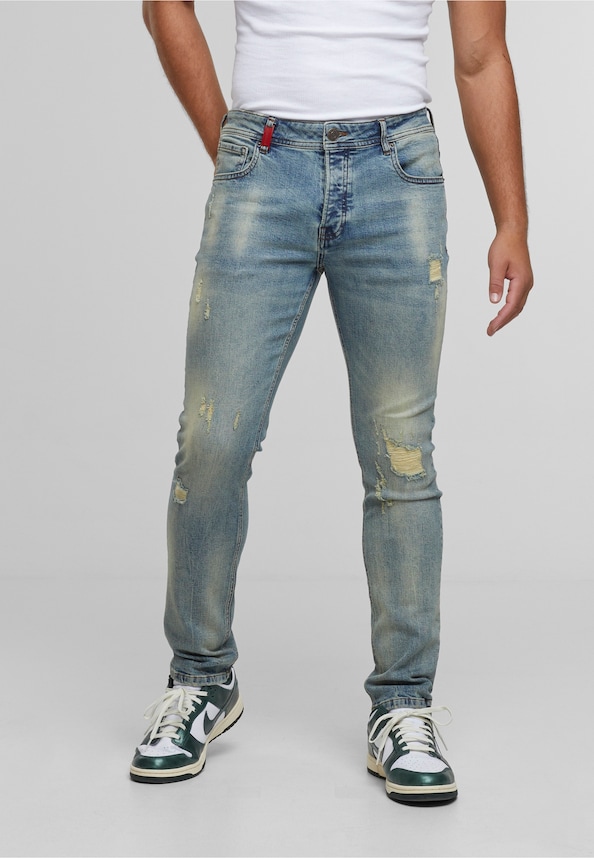 Carlos Destroyed Slim Fit Jeans-0