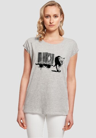 Ladies Brandalised - Barcode Leopard Circle T-Shirt