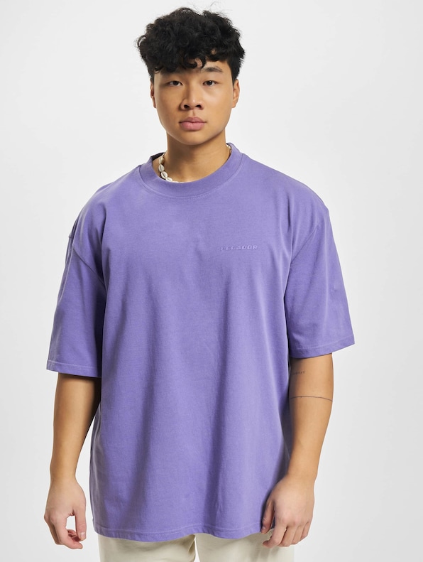 Logo Oversized Tee Vintage Washed Magic Violet Gum-2