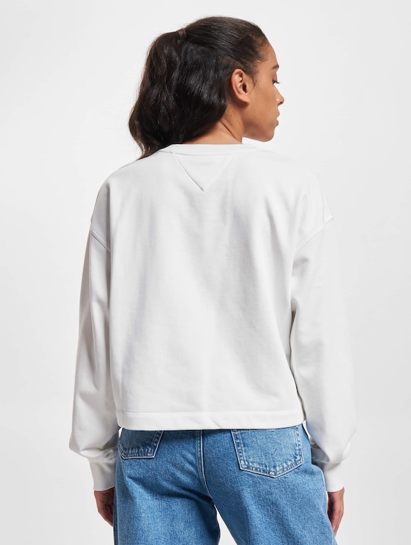 Tommy Jeans Crop College Logo Sweater-1
