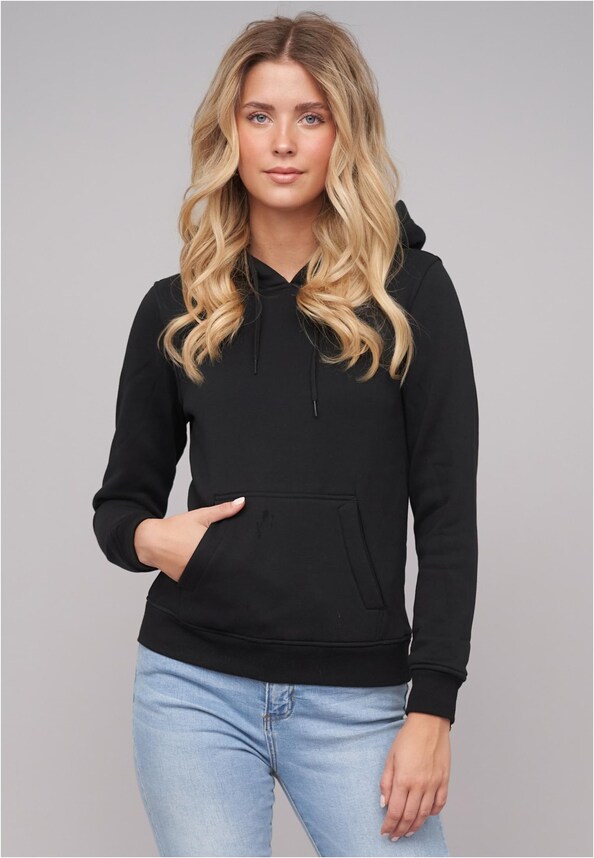 Ladies Good Things Coming Black Hoody-1
