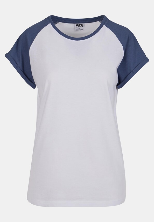 Ladies Contrast Raglan Tee-2