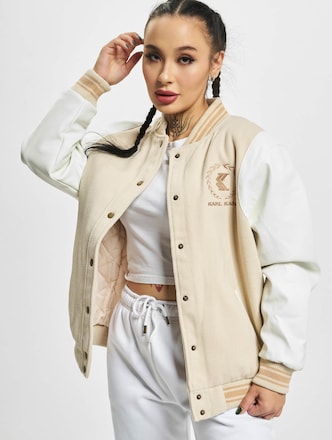 KW223-069-2 Retro Emblem Block College Jacket