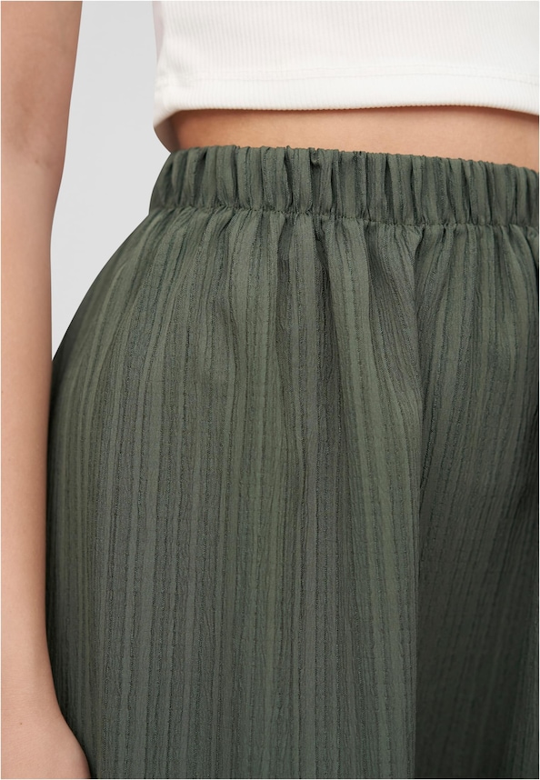 Cloud5ive Damen Longform Rock mit Strukturmuster und Gummibund-2