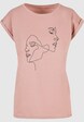 Ladies One Line Extended Shoulder Tee-4