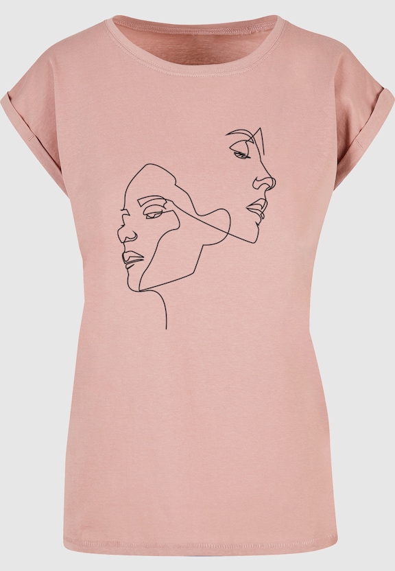 Ladies One Line Extended Shoulder Tee-4
