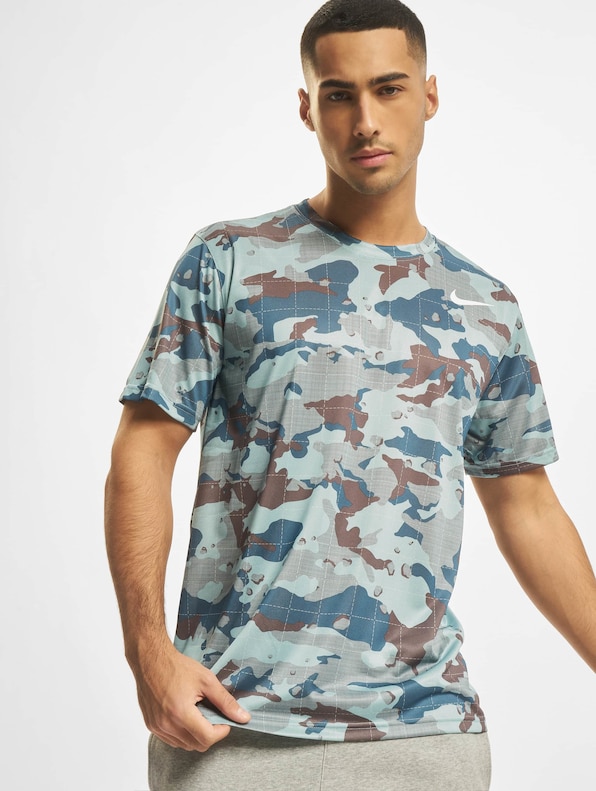 Nike Dri-Fit Legend Camo All Over Print T-Shirt Ocean-0