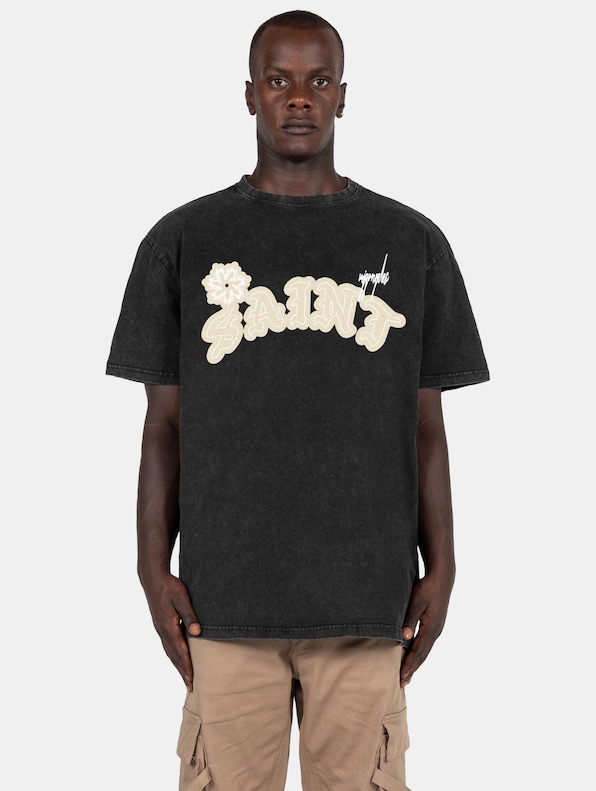 Saint x Acid Washed Heavy Oversized Tee-0