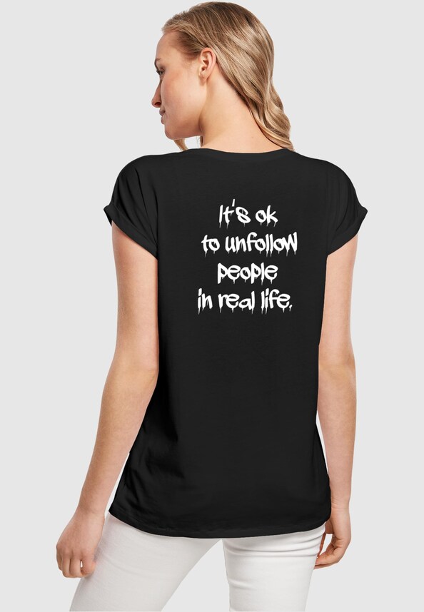 Ladies Unfollow Extended Shoulder Tee-1