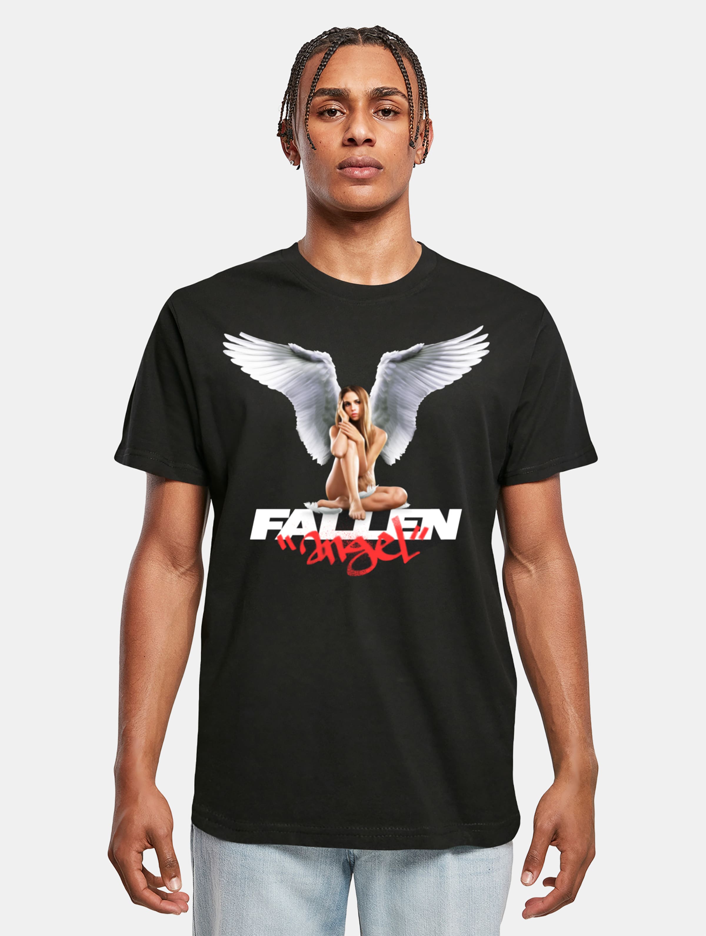 Mister Tee - Fallen Angel Heren T-shirt - M - Zwart