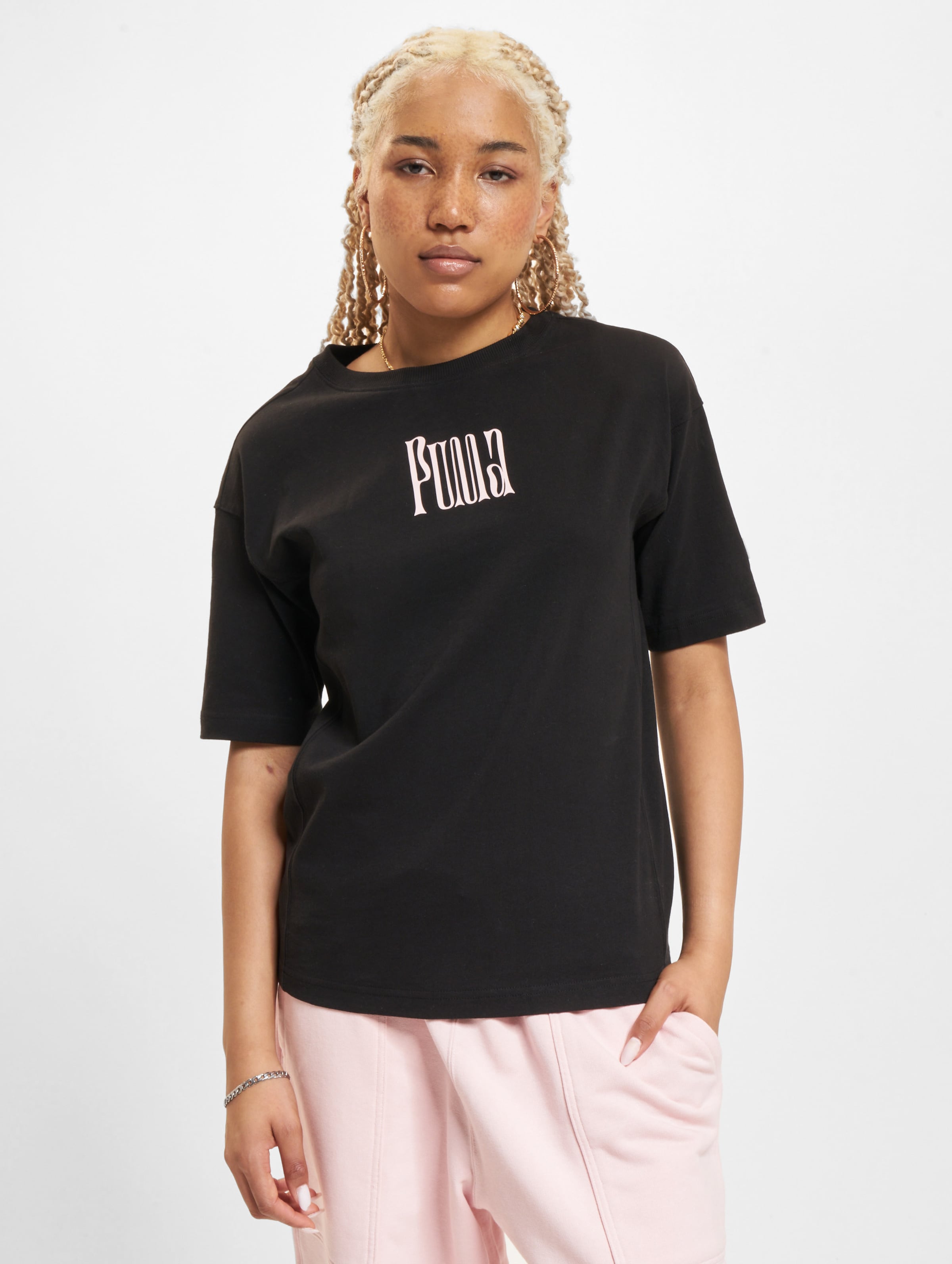 Puma Downtown Graphic T-Shirt Frauen,Unisex op kleur zwart, Maat XS