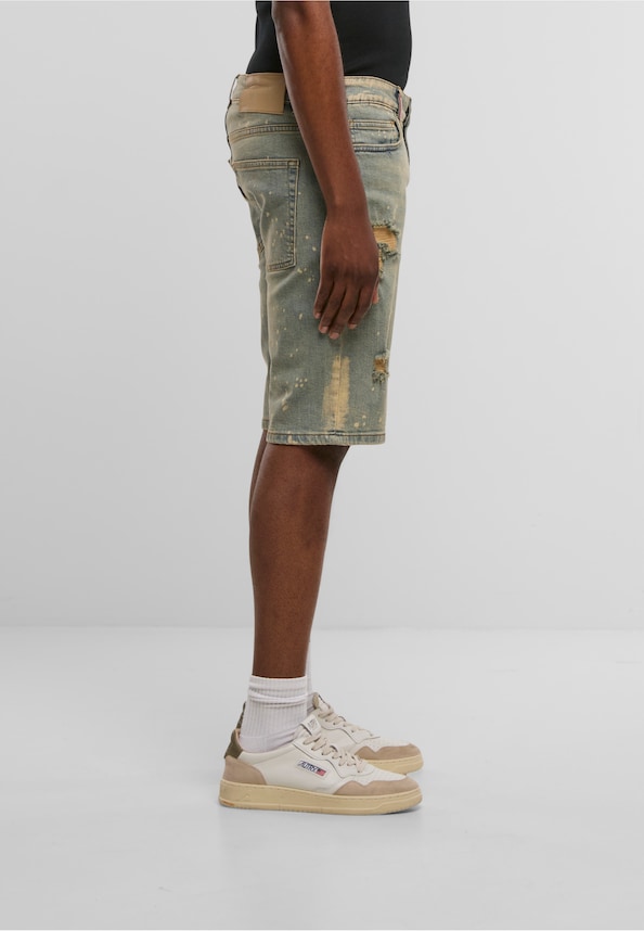 Sylva Ripped Slim Fit Shorts-3