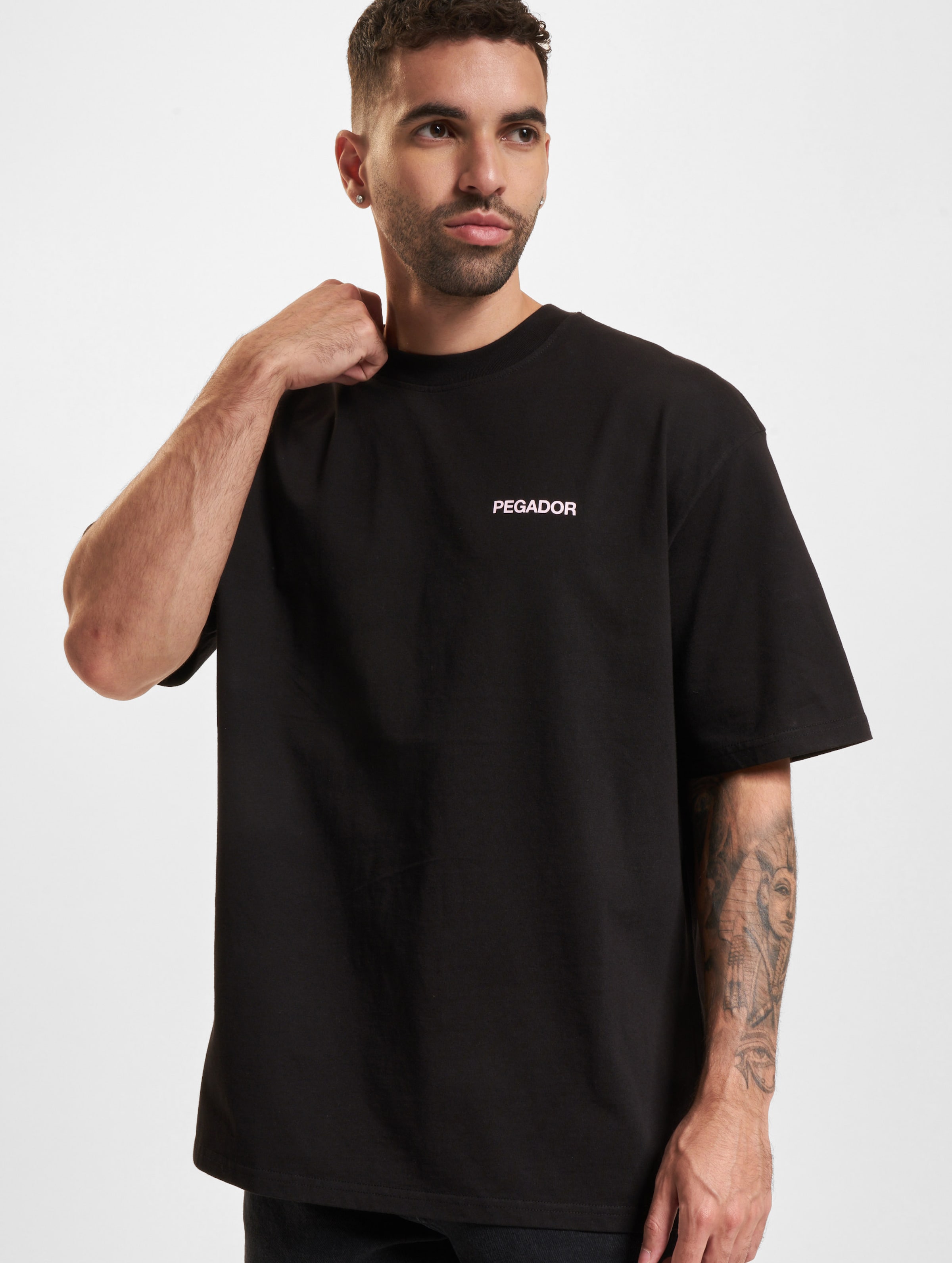 PEGADOR Aleso Oversized T-Shirts Männer,Unisex op kleur zwart, Maat M