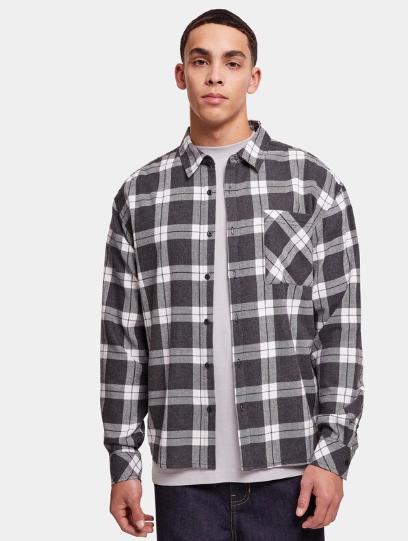 Boxy Dark Checked Shirt-0