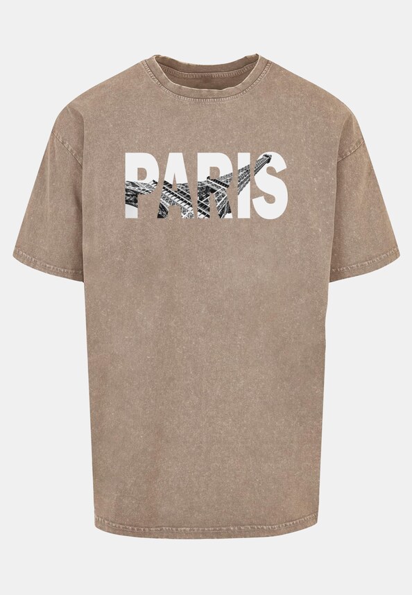 Paris Eiffel Tower Acid Washed Oversize -2