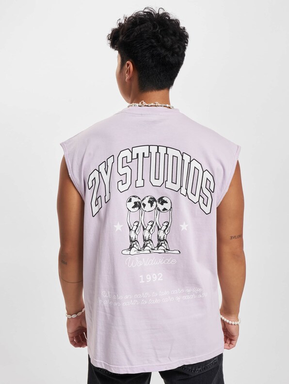 2Y Globus Oversize Sleeveless Shirt-1