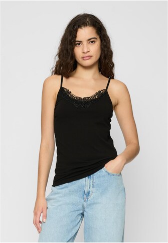 Cloud5ive Damen Top 2er Set V-Neck Spitzentop unicolor schwarz