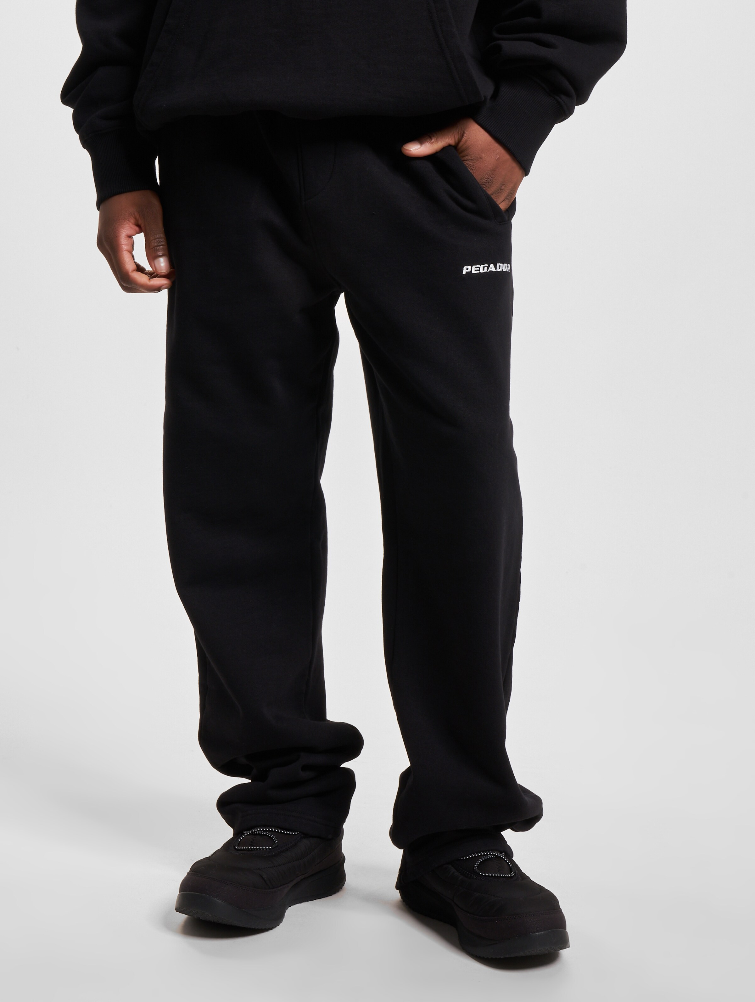 PEGADOR Pegador Logo Wide Sweat Pants Mannen op kleur zwart, Maat XXL