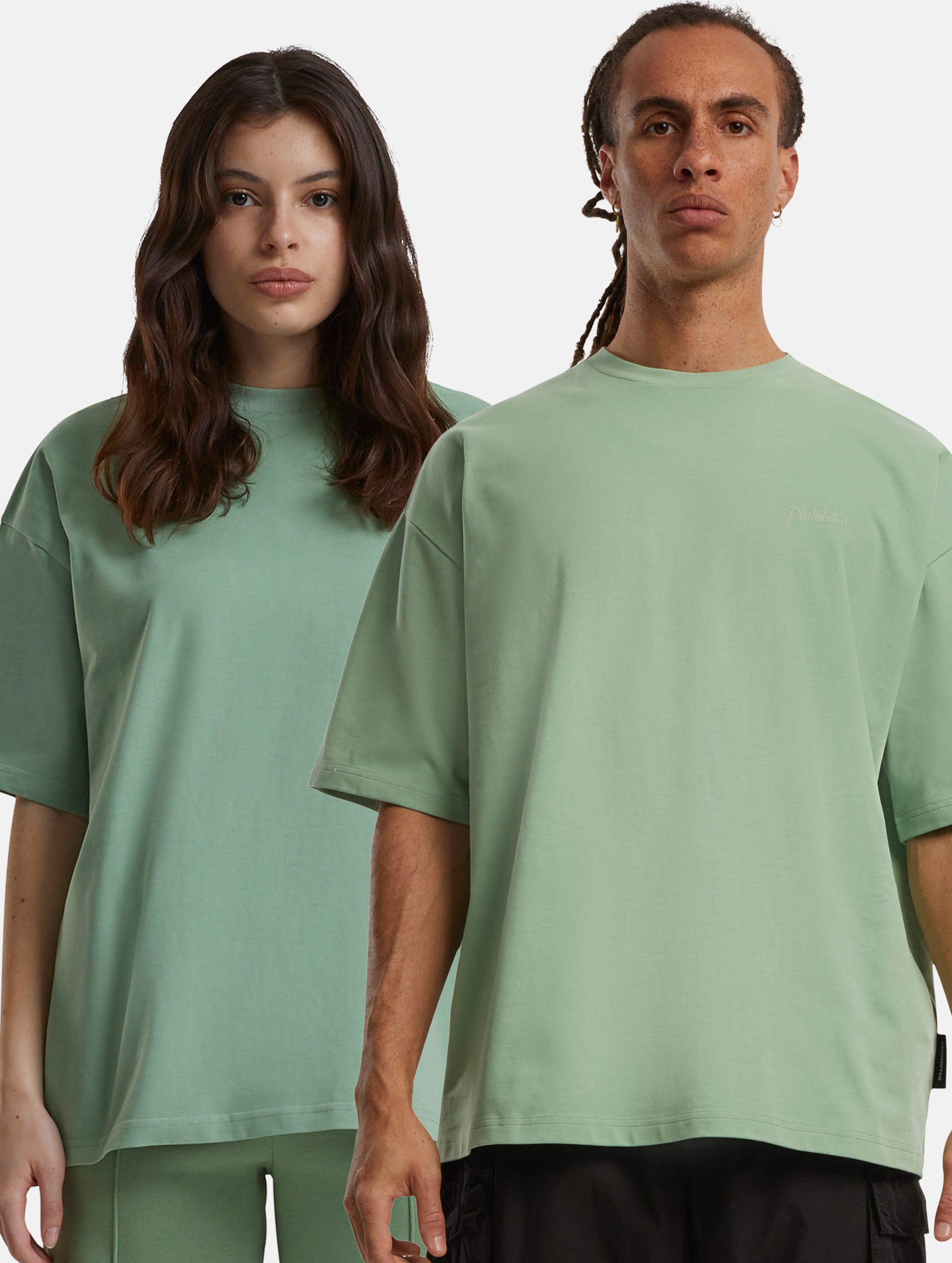 Prohibited 10119 V2 T-Shirts Frauen,Männer,Unisex op kleur groen, Maat S