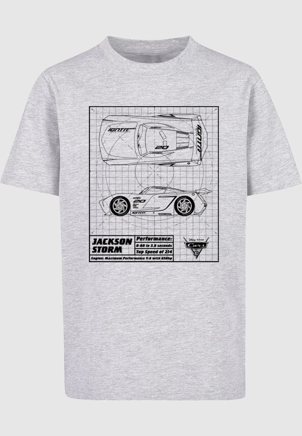 Kids Cars - Jackson Storm Blueprint T-Shirt-0